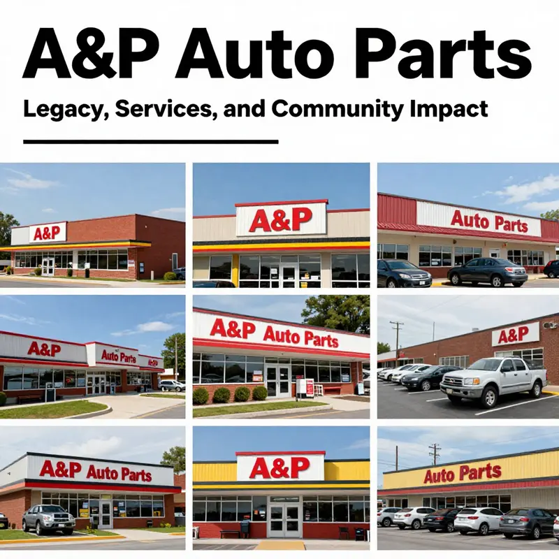 A collage depicting the history, customer service, and community involvement of A&P Auto Parts in Cicero.
