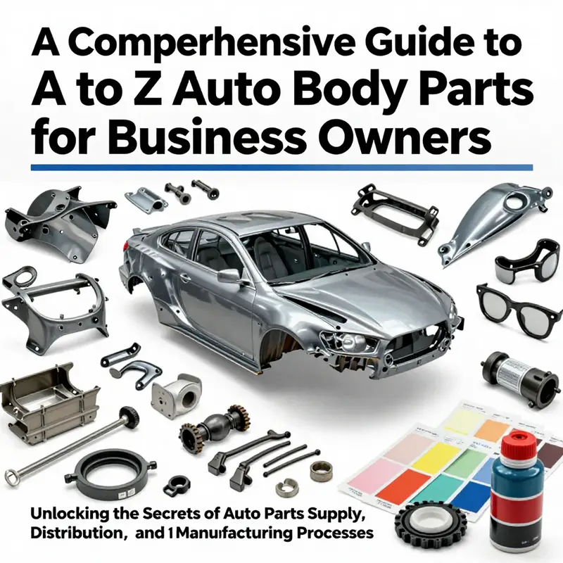 A visually engaging collage of different auto body parts showcasing their variety and significance.