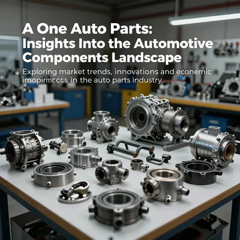 A detailed image of assorted automotive parts in a workshop setting showcasing modern production techniques.