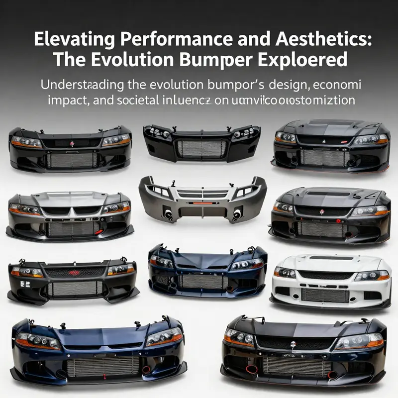 A collection of evolution bumpers illustrating modern designs and their functional elements.