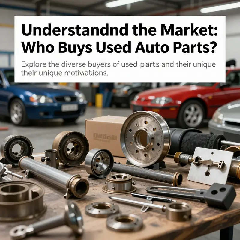 Various used auto parts displayed in an automotive environment.