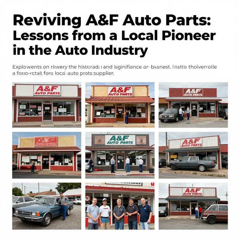 Collage showing the history and impact of A&F Auto Parts in the local auto industry.