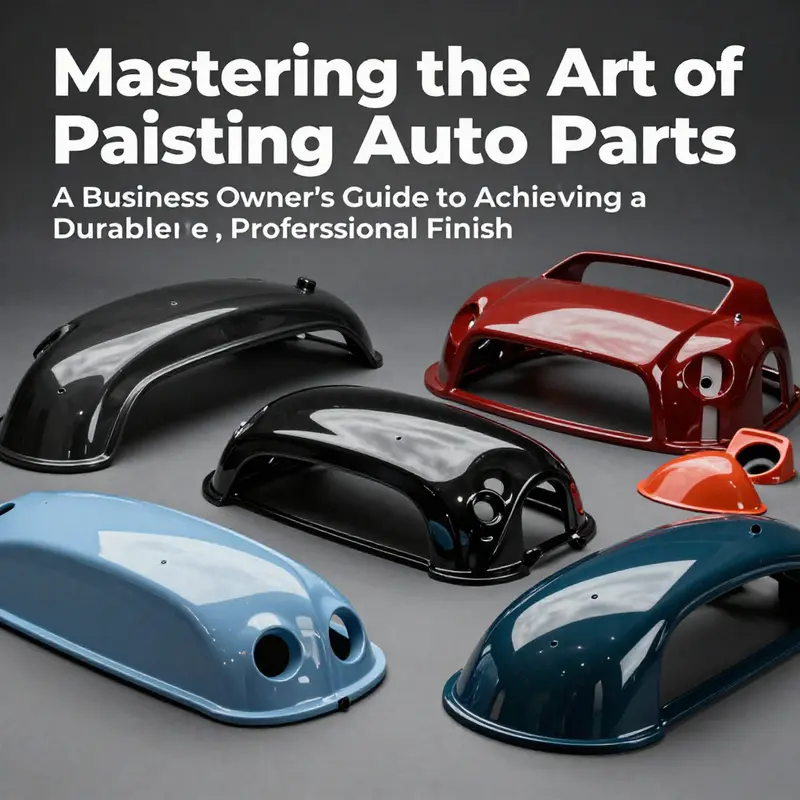 Colorful and professionally painted plastic auto parts illustrating quality craftsmanship.