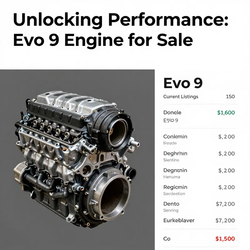 Current listings provide key insights into the availability of Evo 9 engines on the market.