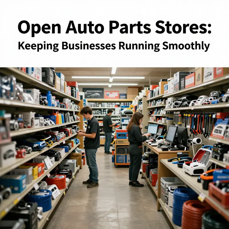 A vibrant auto parts store showcasing a range of products available to business owners.