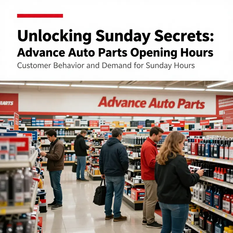 Map illustrating the variability of Advance Auto Parts’ Sunday hours across different regions.