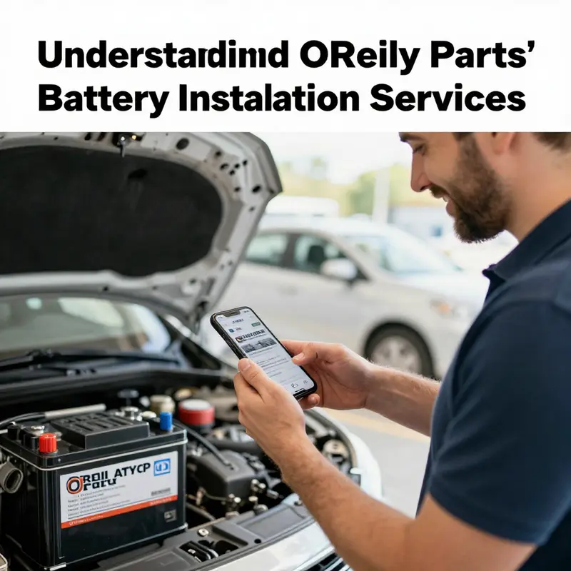 A customer receives assistance with battery installation at O’Reilly Auto Parts.
