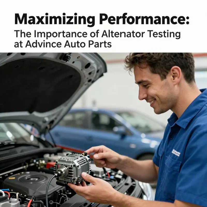 A technician demonstrates the testing process of an alternator at Advance Auto Parts, emphasizing the technical care provided.