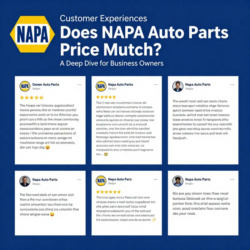 Customers engaged in comparing NAPA Auto Parts prices in a retail setting.