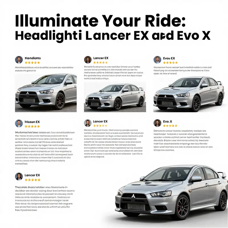 Stylish Vland headlights enhancing the look of the Mitsubishi Lancer EX.