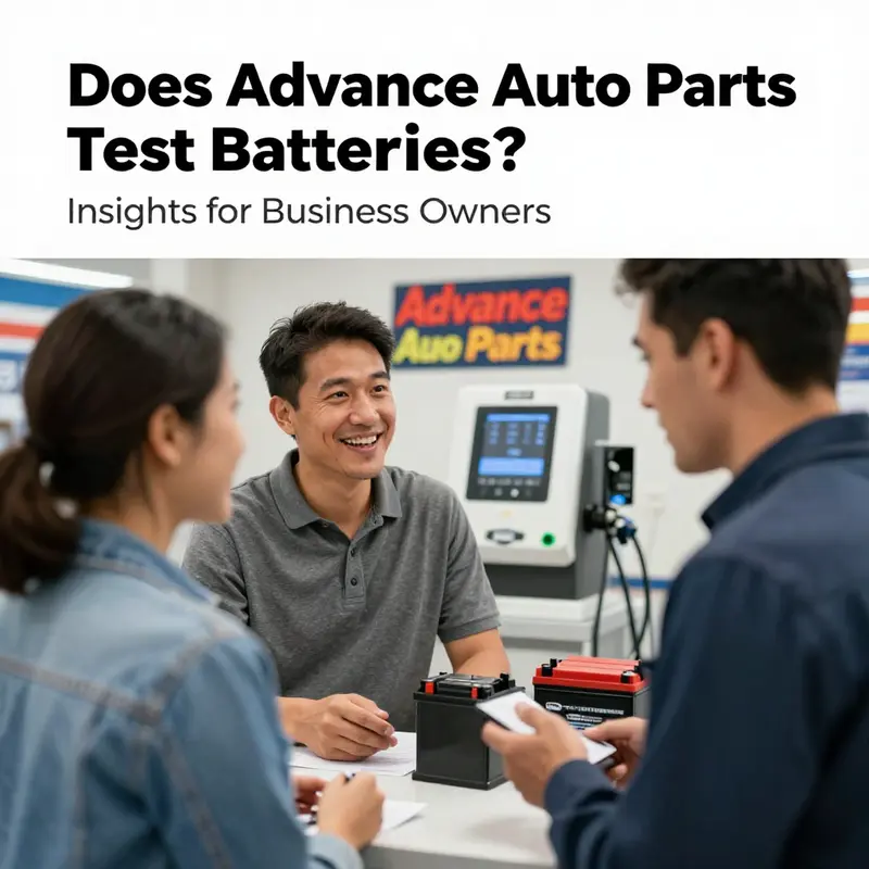An employee conducting battery testing at Advance Auto Parts, ensuring quality service for customers.
