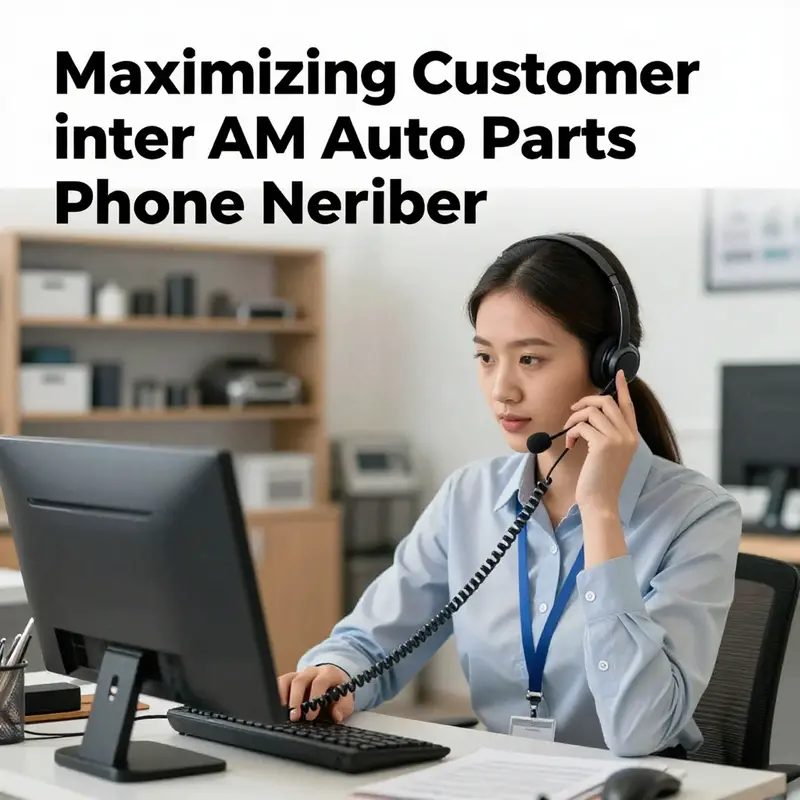 The essential contact information for AM Auto Parts, central to customer communication.