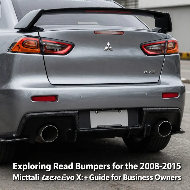 Comparison of OEM and aftermarket rear bumpers for Mitsubishi Lancer Evo X.
