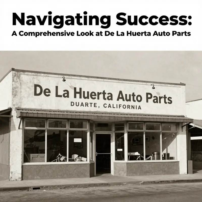 The original storefront of De La Huerta Auto Parts, a testament to its long-standing presence in the industry since 1971.