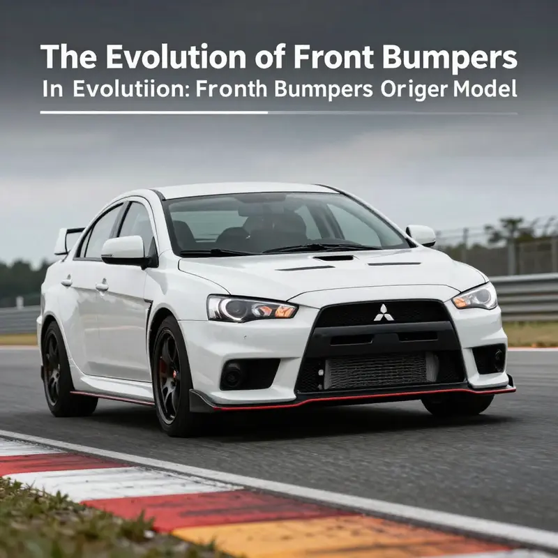 The ideal blend of performance and style: the Mitsubishi Lancer Evo 7 front bumper.