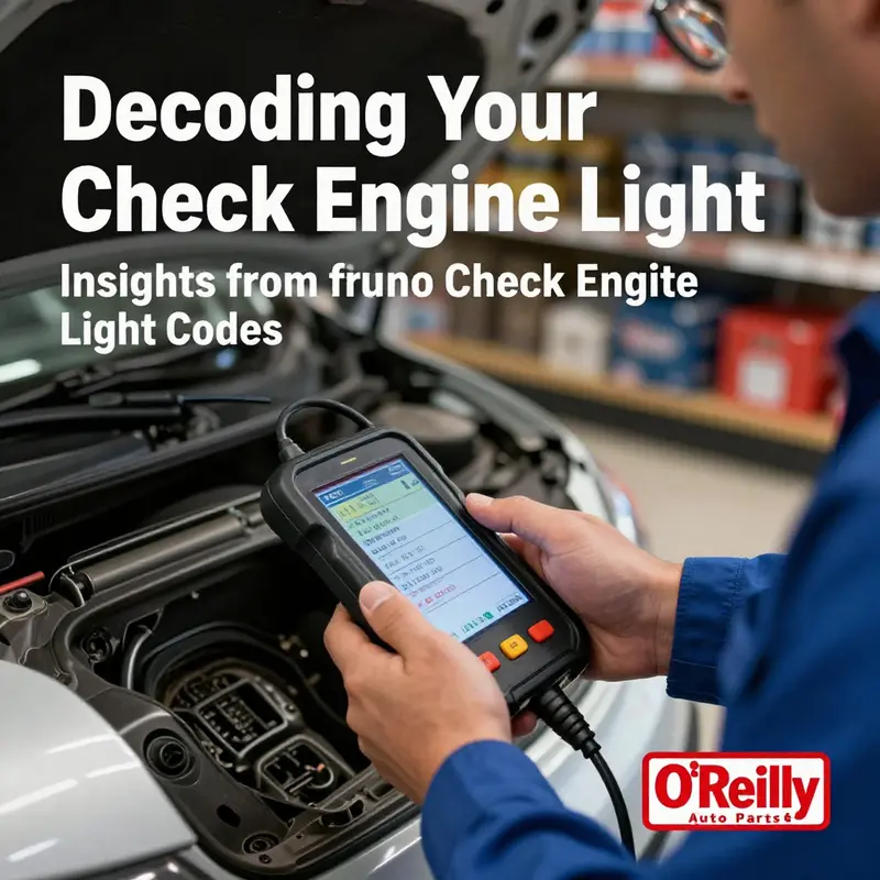 A technician performing a diagnostic scan to retrieve check engine light codes at O’Reilly Auto Parts.