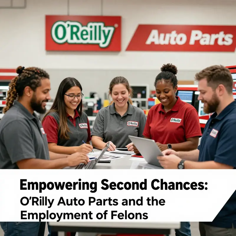 An inviting O’Reilly Auto Parts store, symbolizing the company’s commitment to inclusive hiring practices.