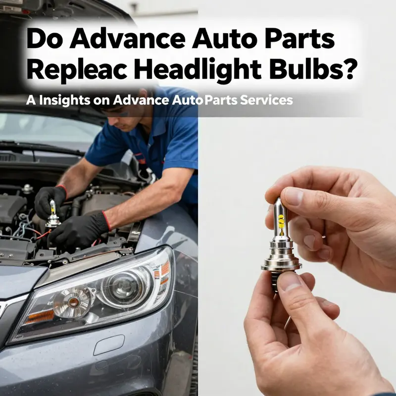 Inquire about headlight bulbs; Advance Auto Parts does not offer replacement services.