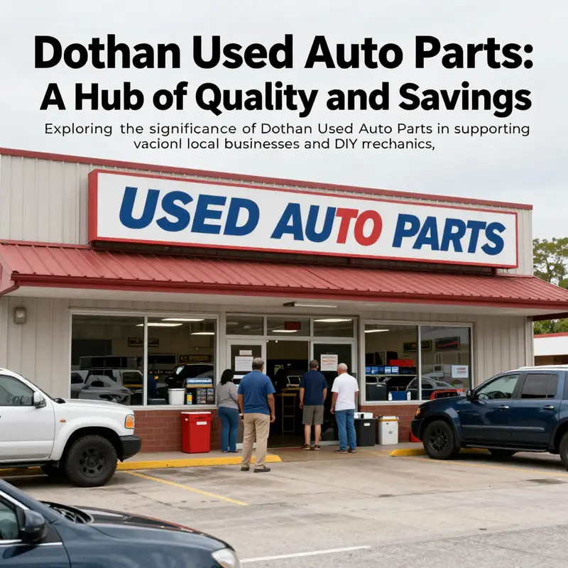 Exterior of Dothan Used Auto Parts with customers, highlighting its role in the automotive community.