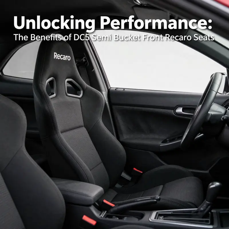 The compatibility of Recaro semi bucket seats within the Honda Integra DC5, demonstrating a flawless fit.