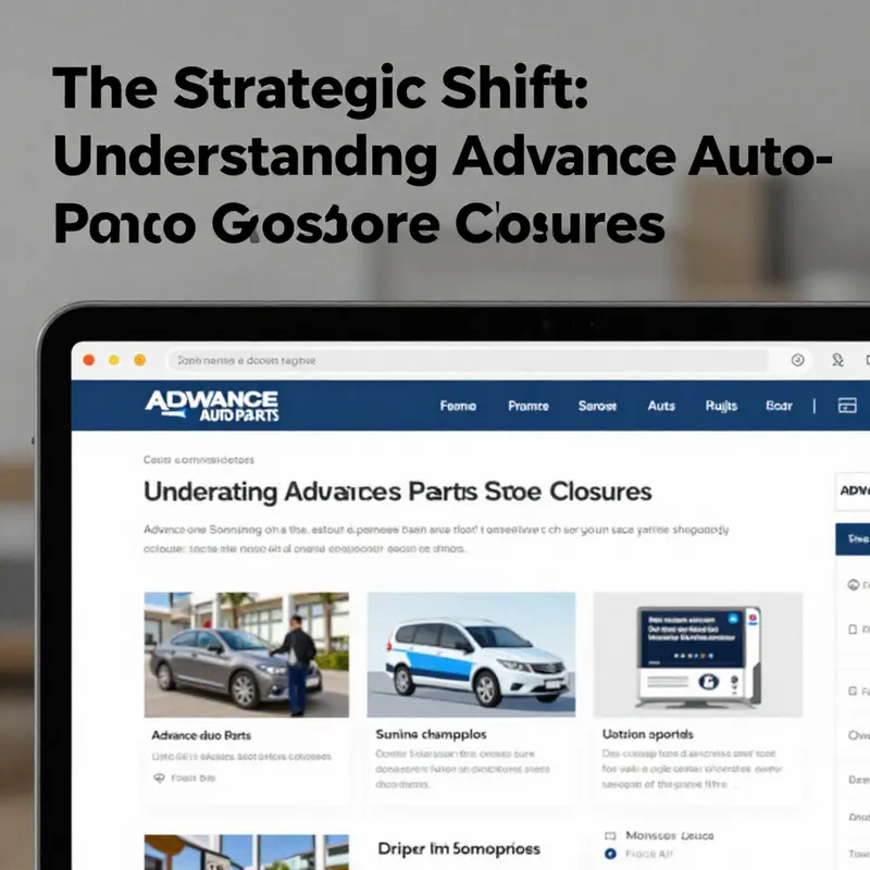 Advance Auto Parts store with signs indicating closures, reflecting changing retail strategies.