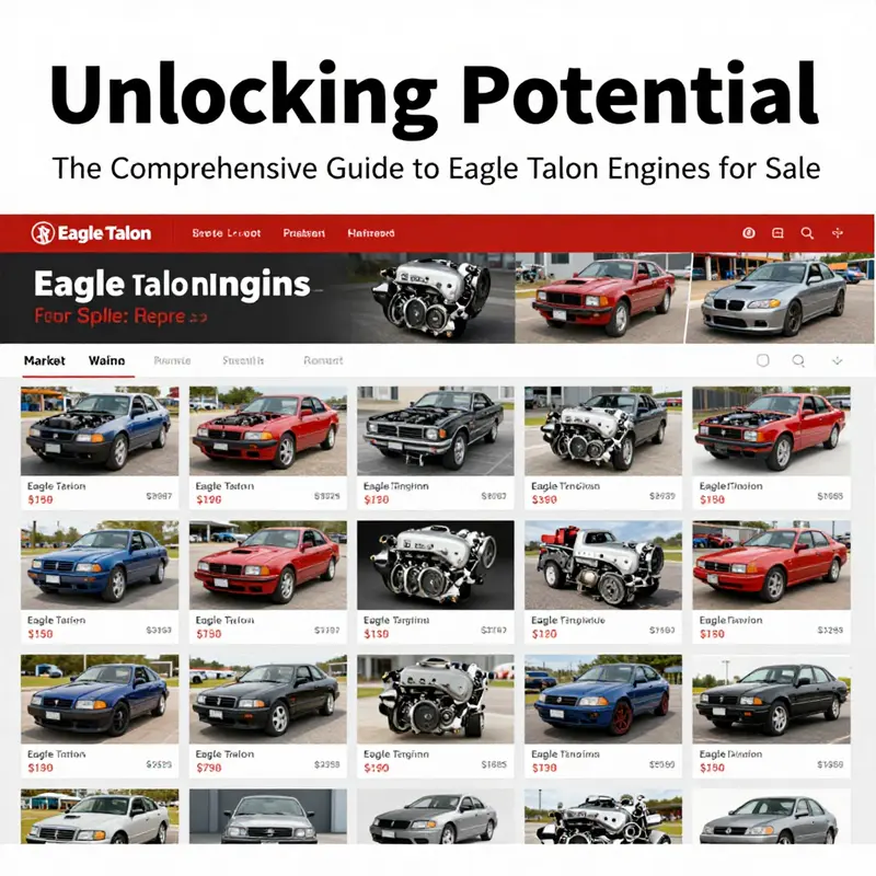A glance at the vibrant online marketplace for Eagle Talon engines, illustrating availability and options.