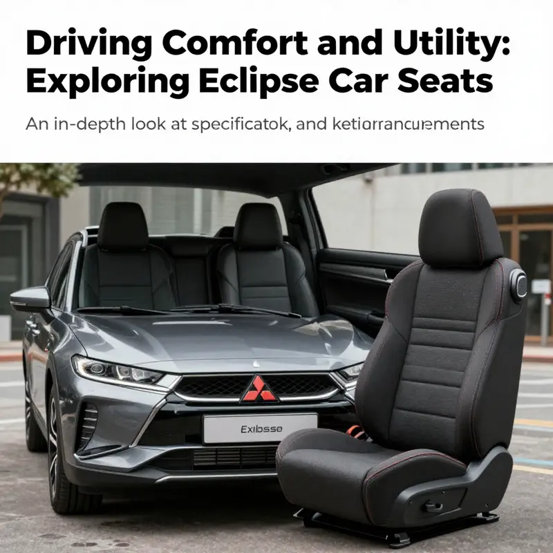 A Mitsubishi Eclipse parked in an urban backdrop, highlighting its modern design and comfortable seating.