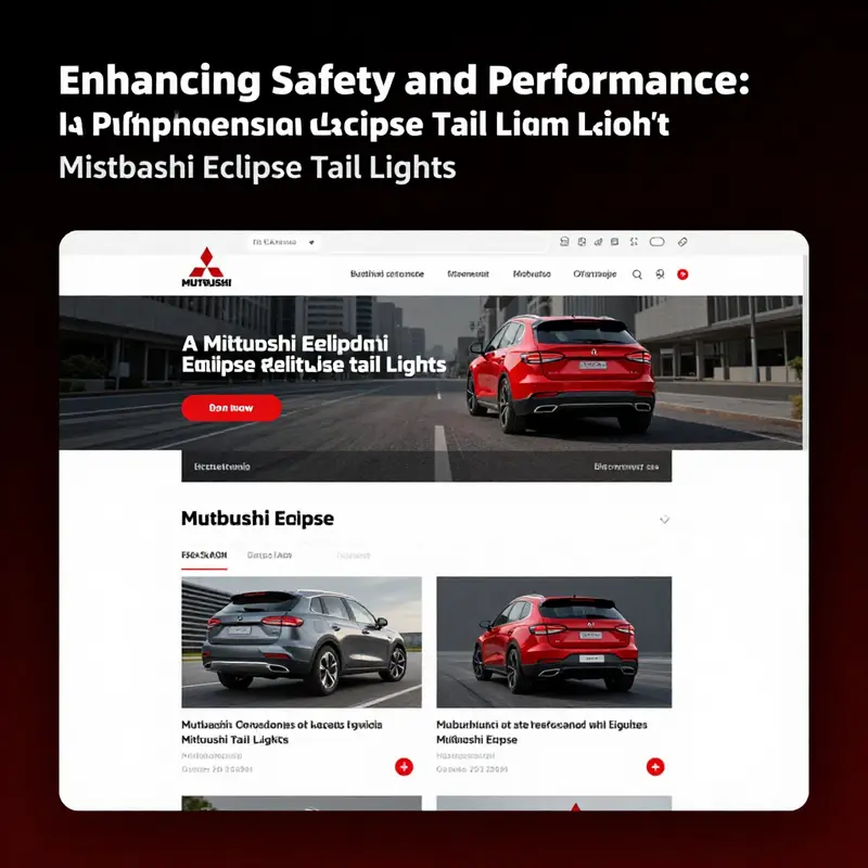 Mitsubishi Eclipse tail lights in use, demonstrating their safety functions during night driving.