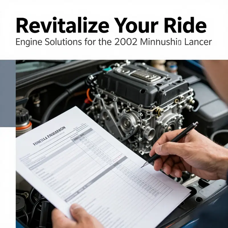 An online marketplace showcasing the variety of engines available for the 2002 Mitsubishi Lancer.