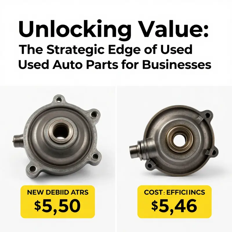 Comparison of costs highlighting the economic benefits of used auto parts.