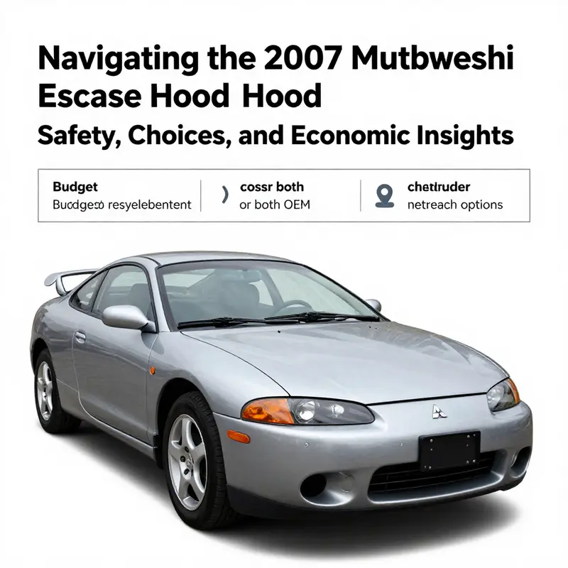 The 2007 Mitsubishi Eclipse hood showcases a blend of safety features and aesthetic appeal.