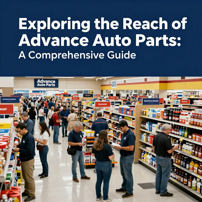 Map showing the extensive geographic presence of Advance Auto Parts across the U.S. and Canada.