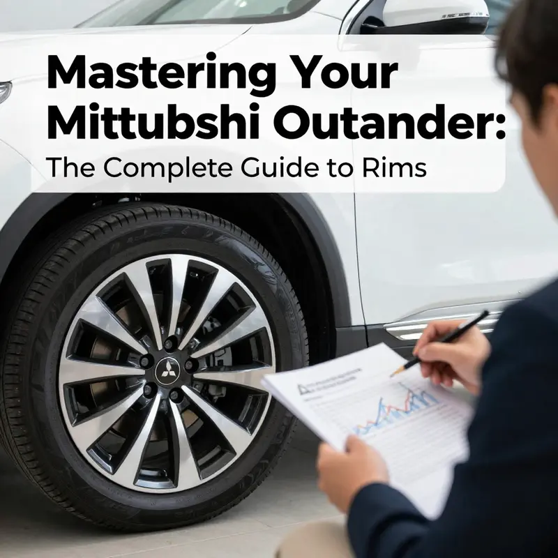 Comparison of factory and aftermarket rims for Mitsubishi Outlander.