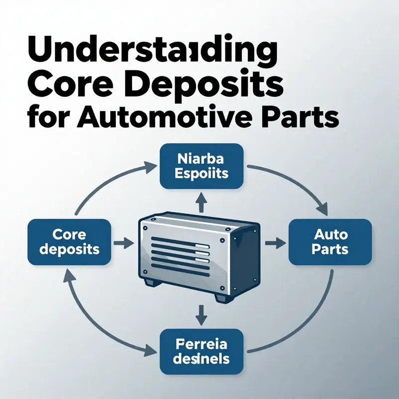 Illustration of remanufactured auto parts emphasizing the significance of core deposits.