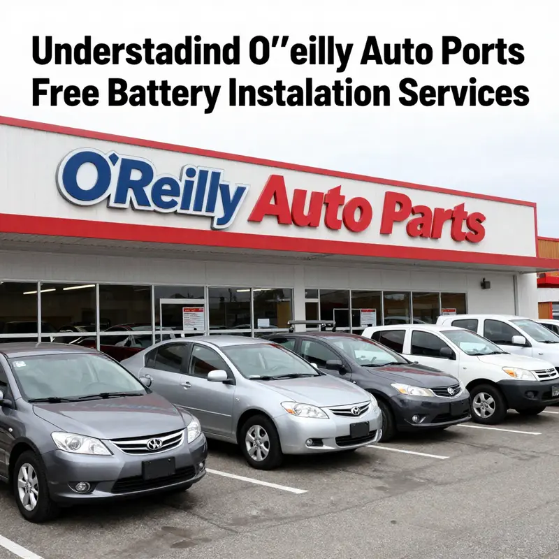 A mechanic performing battery installation at O’Reilly Auto Parts, showcasing their service.