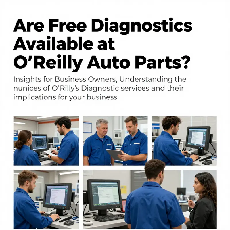 A collage showing various activities at O'Reilly Auto Parts, including customer interactions and technician services.