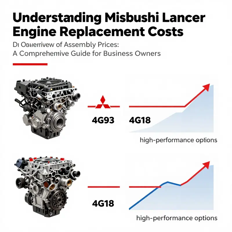 Comparative analysis of Mitsubishi Lancer engine assembly prices.