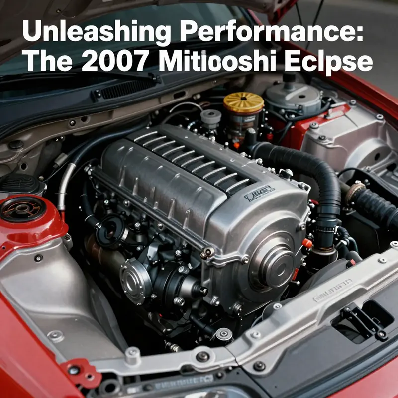 The 2.4-liter MIVEC engine of the 2007 Mitsubishi Eclipse, a cornerstone of its performance profile.