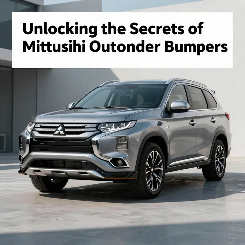 Mitsubishi Outlander bumper demonstrating its elegant design and critical safety features.