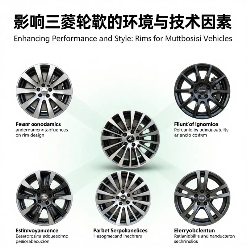 Different Mitsubishi models and their respective rim types highlighting usage applications.