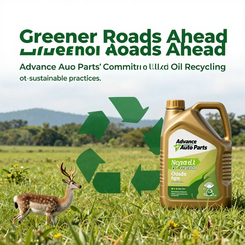 Advance Auto Parts provides designated oil recycling stations for customers.