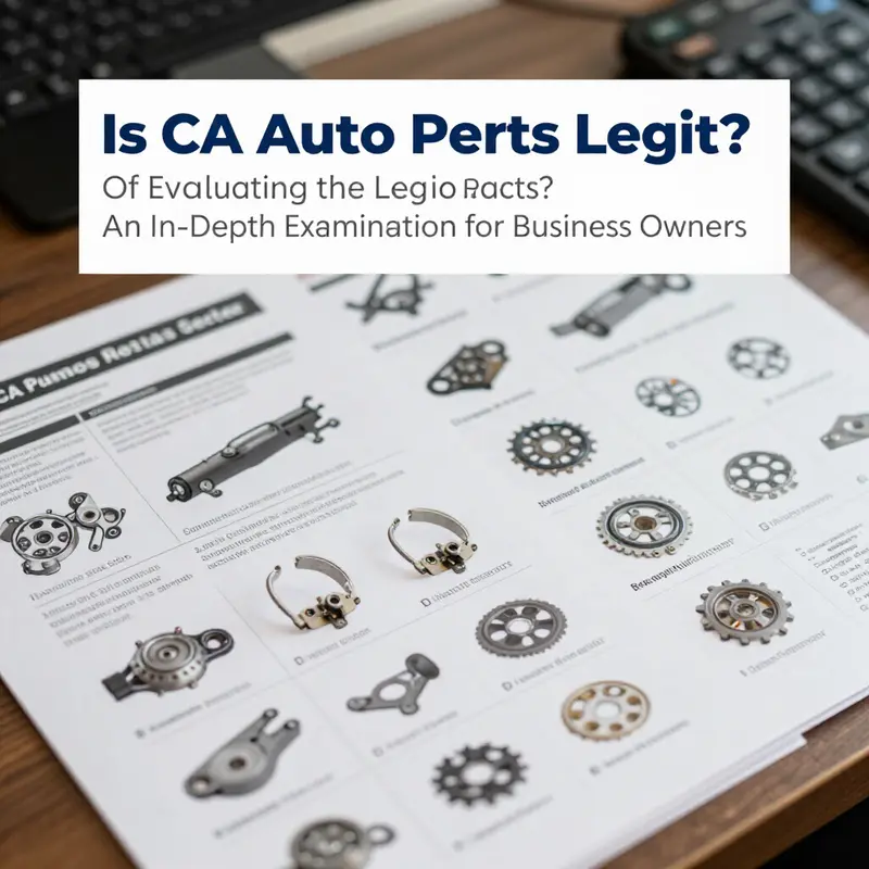 Evaluating the legitimacy of CA Auto Parts through a visual representation of automotive parts.