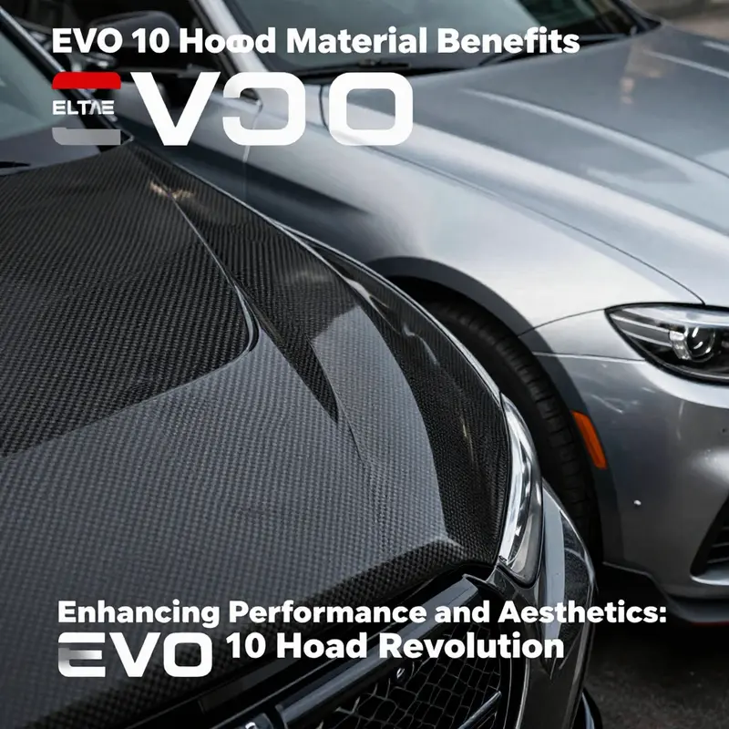 The EVO 10 with a carbon fiber hood, emphasizing improved performance and aesthetics.