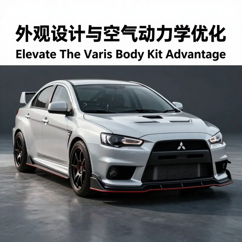 The Varis body kit enhances the EVO X’s aerodynamics and visual appeal.