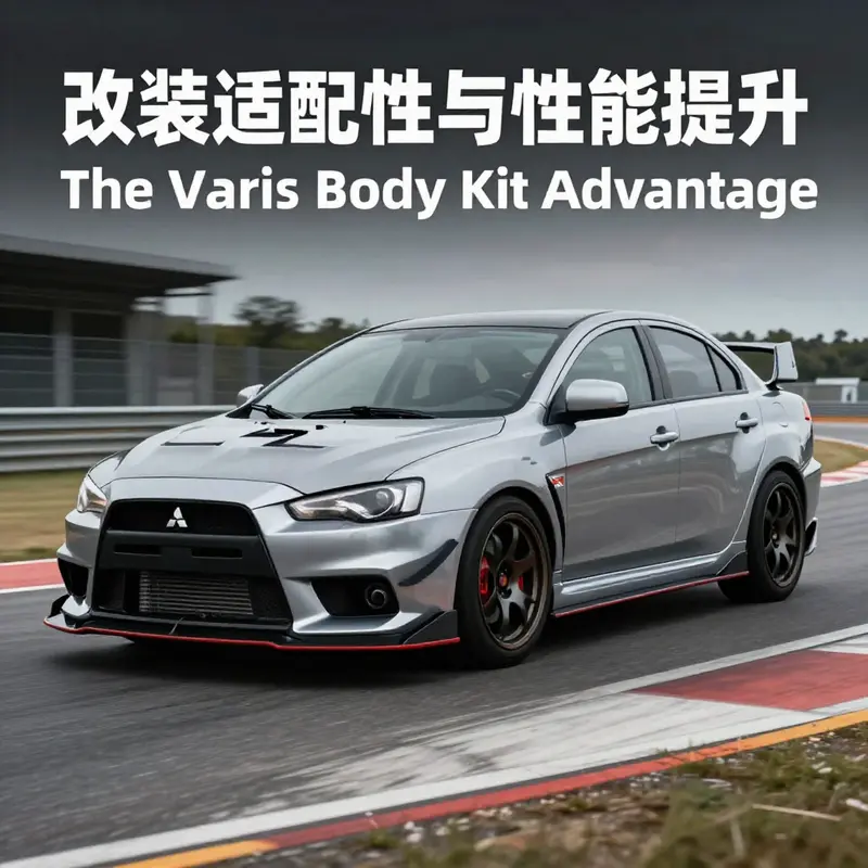 The Varis body kit enhances the EVO X’s aerodynamics and visual appeal.