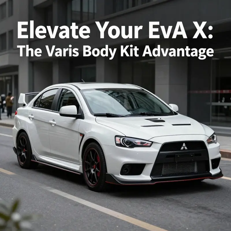 The Varis body kit enhances the EVO X’s aerodynamics and visual appeal.