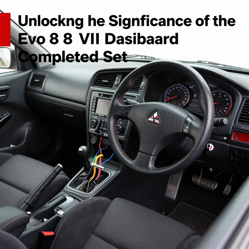 Restored Mitsubishi Evo 8 dashboard – a critical part of automotive restoration.