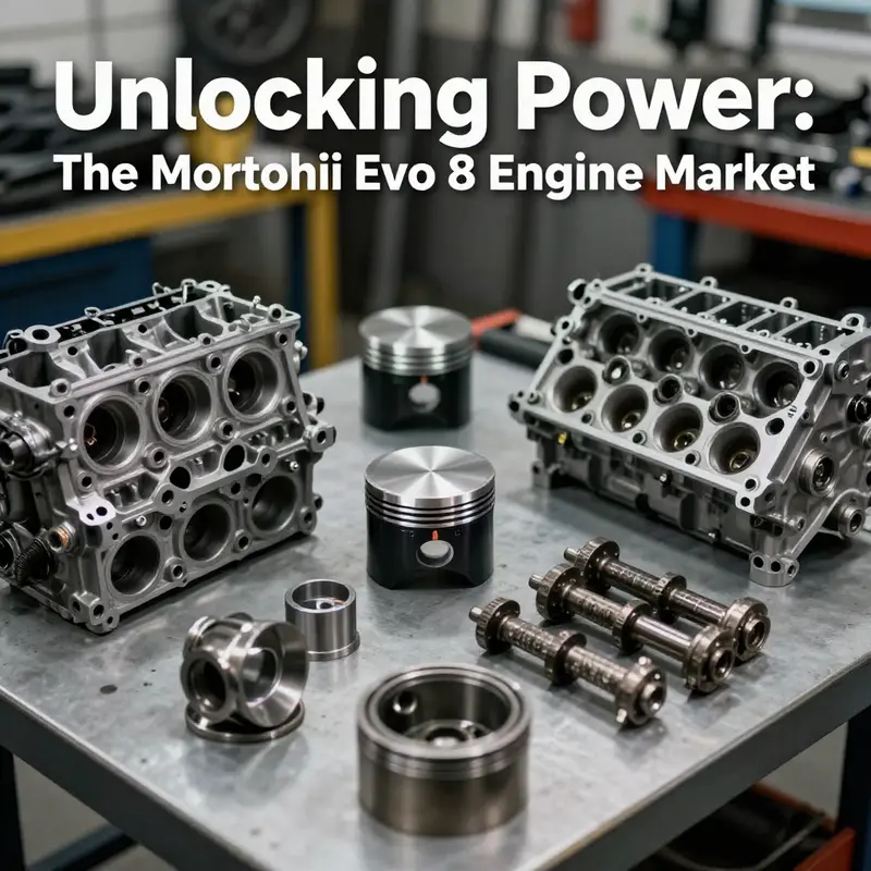 A selection of Mitsubishi Evo 8 engine components available for sale, showcasing quality and variety.