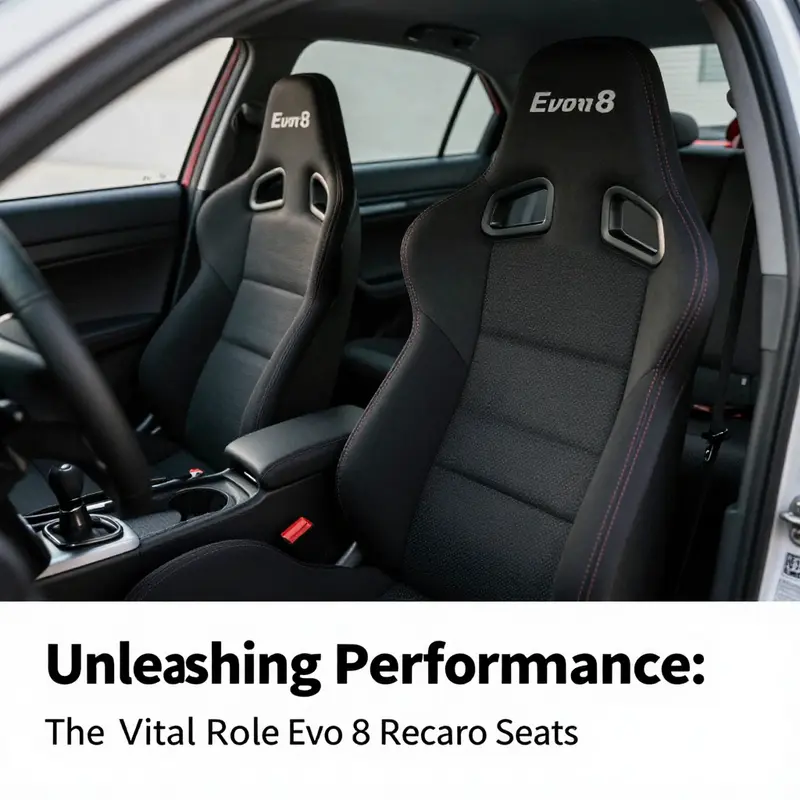Evo 8 Recaro seats in a Mitsubishi Lancer Evolution, demonstrating their design and fit.