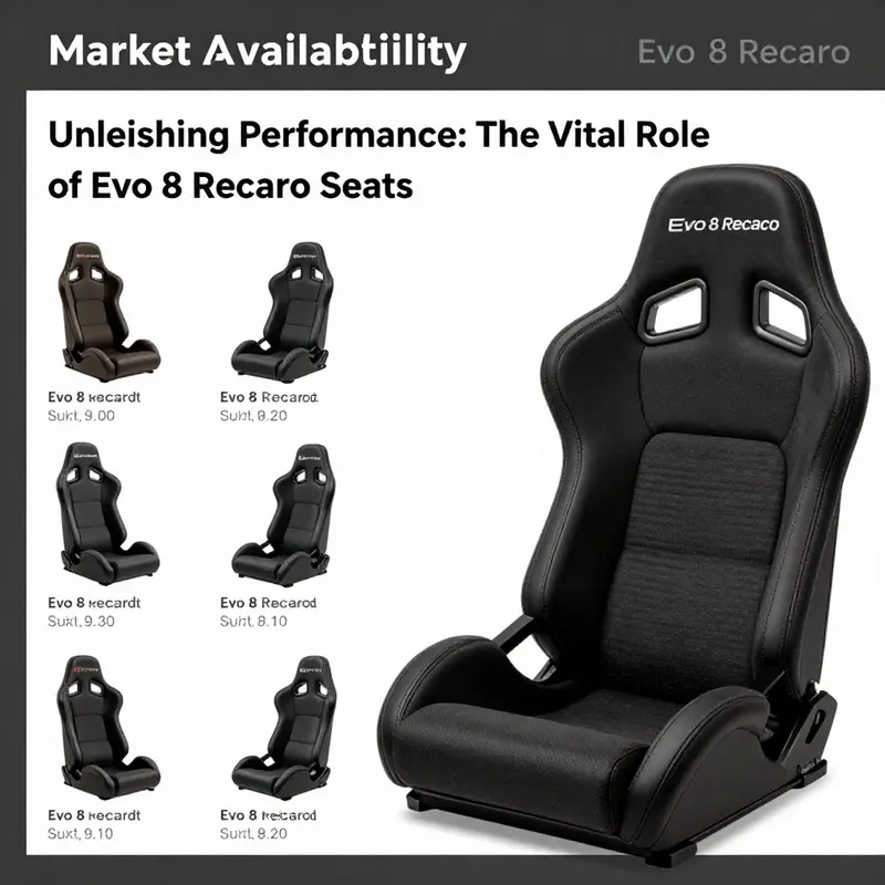 The technical standout features of Evo 8 Recaro seats, emphasizing support and design.